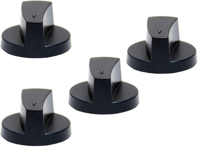 Prodrop Gas Stove Knobs/Buttons with Nut, Heavy Bakelite, Fits All Stoves, 4 knob Appliance Knob