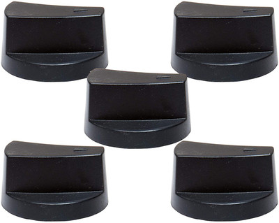 Ninki Fresh Unbreakable LPG Gas Stove Knob Switch (Black) - 5 Pieces Appliance Knob
