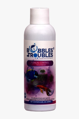 BUBBLES N TROUBLES Fungal Control (100 Ml) Effective Against Fungus &Prevents Fungal Growth On Fish Eggs Aquatic Plant Fertilizer(100 ml)