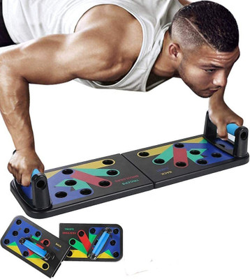 NSP NSPA60_Push Up Board System, Body Building Exercise Tools Workout Push Up Stands Triceps Bar(Black)