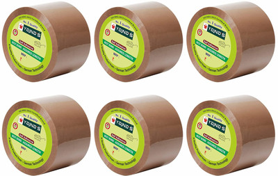 YAJNAS Single sided Manual Dispenser Brown Cello Tape (Manual)(Set of 6, Brown)