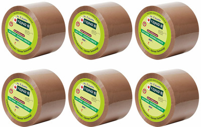 YAJNAS Single sided Manual Dispenser Brown Cello Tape (Manual)(Set of 6, Brown)
