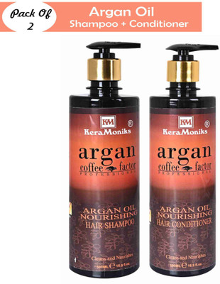 Keramoniks Argan Oil Shampoo + Conditioner Combo Pack Of 2 x(2 Items in the set)