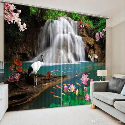 BEST FAB 214 cm (7 ft) Door Polyester Room Darkening Curtain (Pack Of 2)(Brown, Printed)