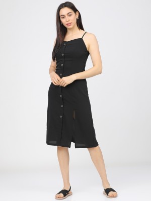 Tokyo Talkies Women Skater Black Dress