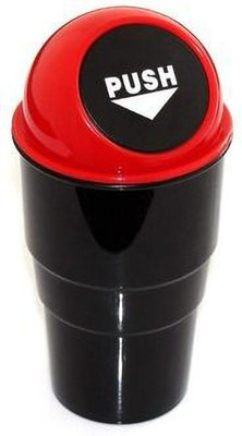 PRL TRADERS Portable Mini Car Dustbin/Trash Bin, Red Plastic Dustbin(Multicolor)