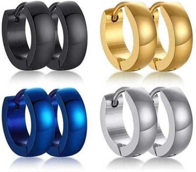 MEENAZ Mens Earing & Women Earring Fashion Jewellery Valentine gift Single Solitaire Silver Platinum Multi Black Blue Golden Surgical Plug barbell Hoops Ear piercing Studs Jewelry Style design Stylish Fancy Party wear casual High Gold Polish daily Use simple Magnetic Pierced Round pressing Magnet Du