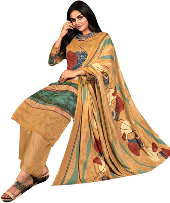 Rosaniya Wool Printed Kurta & Palazzo Material