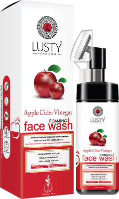 LUSTY A BEAUTY SENSE Apple Cider Vinegar Foaming  For Deep Cleansing Suitable All Skin Types - No Parabens, Sulphate, Silicones. (with Built-in Brush) - 150ml Face Wash(150 ml)