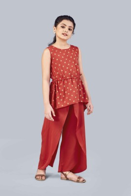 Mirrow Trade Girls Party(Festive) Top Pant(RUST)