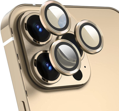 VOSKI Back Camera Lens Ring Guard Protector for Apple iPhone 13 Pro Metal Ring Camera Lens Protector Glass Ultra Thin Proper Fit(Pack of: 1)