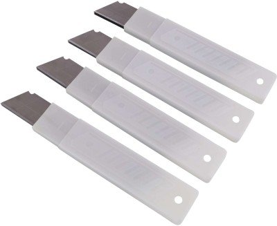 FRKB Replacement Paper Cutter Blades 18mm , 40pc Metal Grip Hand-held Paper Cutter(Set Of 4, Silver)