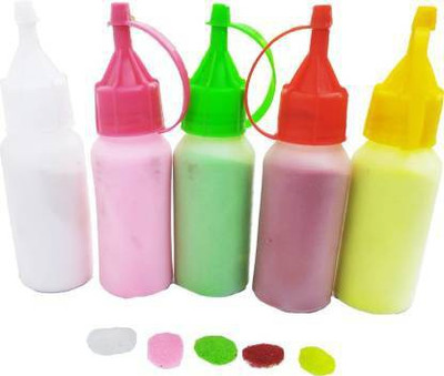 Mancloem Pack of 5 Rangoli Powder(Multicolor)