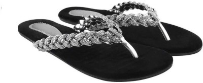 shoziano Women Flats(Silver , 7)