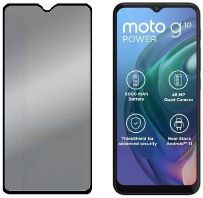 ECMERED Edge To Edge Tempered Glass for Motorola G10 Power, Motorola G30 Privacy Glass(Pack of 1)