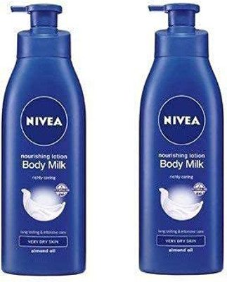 NIVEA Nourishing Lotion Body Milk Richly Caring for Very Dry Skin (400 ml)- Pack of 2(800 ml)