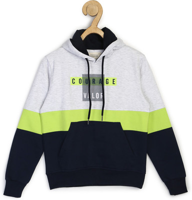 Alan Jones Full Sleeve Color Block Boys Sweatshirt