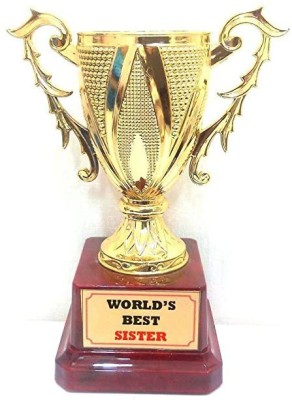 RVM Toys Worlds Best Sister Trophy Gift Idea for Birthday Raksha Bandhan Bhai Dooj Trophy(5.5 inch)