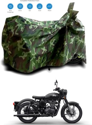 OliverX Waterproof Two Wheeler Cover for Royal Enfield(Bullet 350 Twinspark, Multicolor)