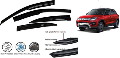JEET ENTERPRISES For Front, Rear Wind Deflector(Tinted Maruti Vitara Brezza VDi Diesel)