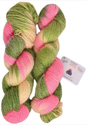 JEFFY Ganga Glow Knitting Yarn Wool, 400 gm Woolen Crochet Yarn Thread. Best Used with Knitting Needles, Crochet Needles. Ganga Wool Yarn for Knitting. Best Woolen Thread. Shade no -19