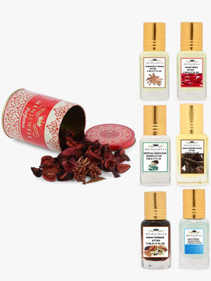 Menjewell Combo Pack of 6PCs Attar(Chandan-E-Khaas,Rose Fresh,Spiritual Meditation Buddha,Oudh Wooden Musk,Shahi Darbar,Aqua Fresh Blue)Attar/Perfume-30ml Floral Attar(Sandalwood, Rose, Woody, Spicy) Menjewell Combo Pack of 6PCs Attar(Chandan-E-Khaas,Rose Fresh,Spiritual Meditation Buddha,Oudh Wooden Musk,Shahi Darbar,Aqua Fresh Blue)Attar/Perfume-30ml Floral Attar(Sandalwood, Rose, Woody, Spicy)