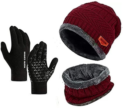 Jamont Solid Beanie Cap(Pack of 3)