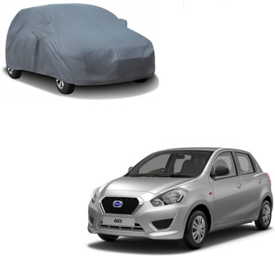 AuTO ADDiCT Car Cover For Datsun Go (With Mirror Pockets)(Grey)