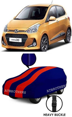 ATBROTHERS Car Cover For Hyundai i10, i10 1.2L, i10 Magna 1.1L, i10 Era, i10 Sportz 1.1L, i10 Sportz 1.1L LPG (Without Mirror Pockets)(Blue, Red)