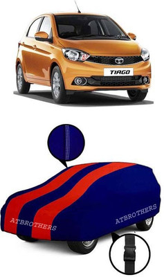 ATBROTHERS Car Cover For Tata Tiago (Without Mirror Pockets)(Blue, Red)