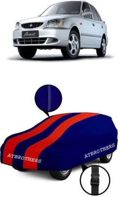 ATBROTHERS Car Cover For Hyundai Accent, Accent 1.5i, Accent 1.6i, Accent Executive, Accent GTX, Accent GLX, Accent Viva, Accent Viva GLX (Without Mirror Pockets)(Blue, Red)