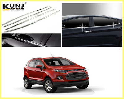 Kunj Autotech Stainless Steel Chrome Finish Window Lower Garnish for Ecosports Old Model 2012 2017 Chrome Ford Ecosport Side Garnish
