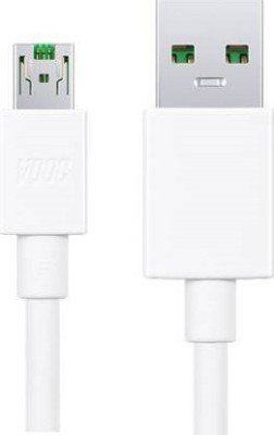 Gadget Zone Micro USB Cable 2 A 1 m ORIGINAL 5V/4A VOOC CHARGING CABLE(Compatible with Oppo F9 Pro, R7, R9 F11 Pro, White, One Cable)