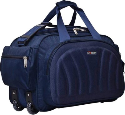 LexCorp (Expandable) 60 L Duffel With Wheels Waterproof Lightweight With Two Wheels - blue - Large Capacity Duffel With Wheels (Strolley)