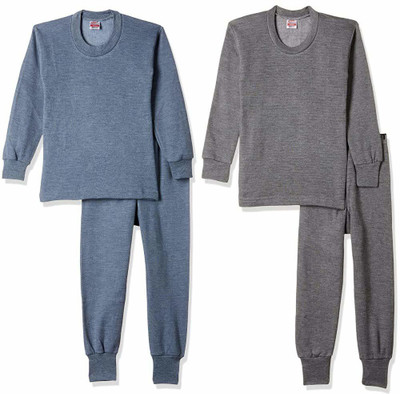 Rupa Thermocot Top - Pyjama Set For Baby Boys & Baby Girls(Brown, Pack of 2)