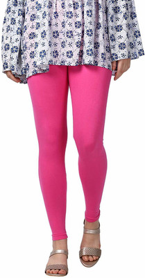 SriSaras Mid-Calf Length  Ethnic Wear Legging(Pink, Solid)