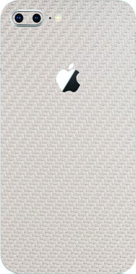 BugguSkin Apple iPhone 8 Plus Mobile Skin(Ultra Super White Carbon fiber Skin With High Matte Finish.)