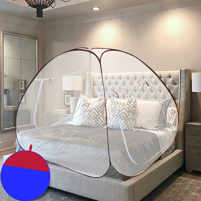 Paola Polyester Adults Washable Drak Brown Mosquito Net Foldable Double Bed Net King Size Mosquito Net(Brown, Tent)