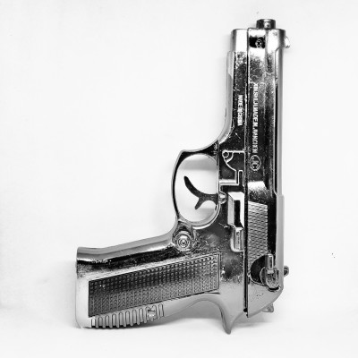 JMALL ™Heavy Metal Full Cock Pistol Gun Lighter With Windproof Flame Gas Lighter Steel Gas Lighter(Silver, Pack of 1)