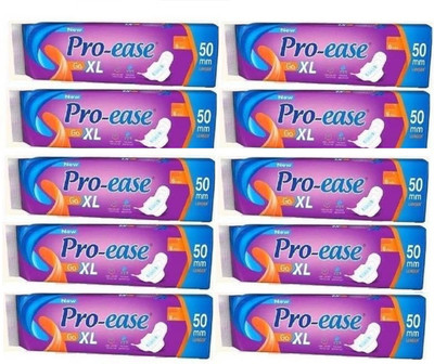 Pro-ease GO XL-6X10 SANITARY PADS Sanitary Pad(Pack of 10)