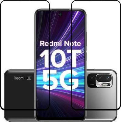 PONDRIK Front and Back Screen Guard for Redmi Note 10T 5G(Pack of 2)
