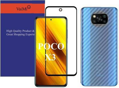 PONDRIK Front and Back Screen Guard for POCO X3 PRO(Pack of 2)