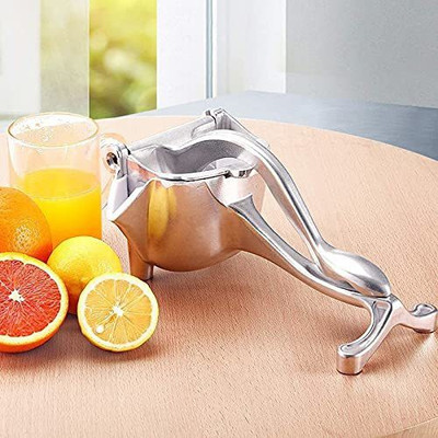 VibeX Steel Lemon Squeezer Citrus | Manual Lemon Juicer Hand Juicer(Silver)