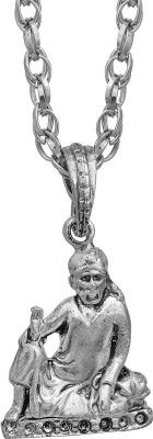 memoir Memoir Silver Plated, Sitting Image Shirdi Sai Baba Chain Pendant Hindu God Temple Jewellery by Memoirâ¦ Silver Brass Locket