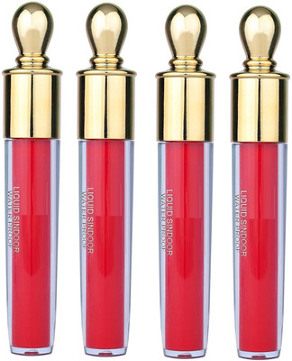 Latixmat Red Liquid Matte Sindoor pack of 4 liquid(Red)