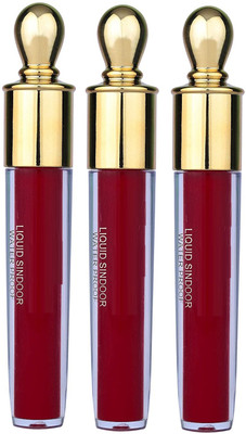 Latixmat maroon Liquid Matte Sindoor pack of 3 liquid(Maroon)