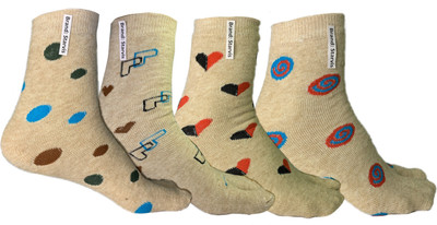 starvis Women Self Design Mid-Calf/Crew(Pack of 4)