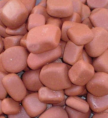 Naturally Green Red Standstone pebbles 5 kg Regular Asymmetrical Rock Pebbles(Red 5 kg)