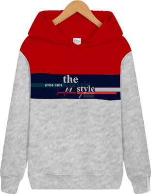 KYDA Full Sleeve Color Block Boys Sweatshirt