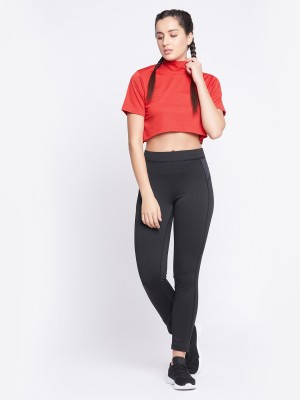 Clovia Casual Solid Women Red Top